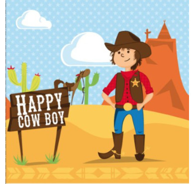 SERVIETTE EN PAPIER COWBOY︱Lory