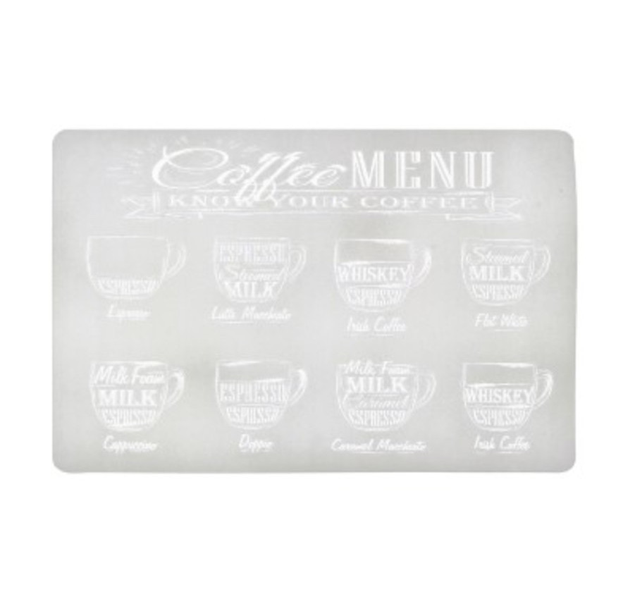 SET DE TABLE BLANC DECOR CAFE