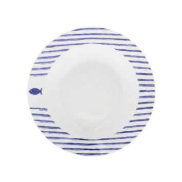 ASSIETTE CREUSE MARIN D.20CM︱Lory