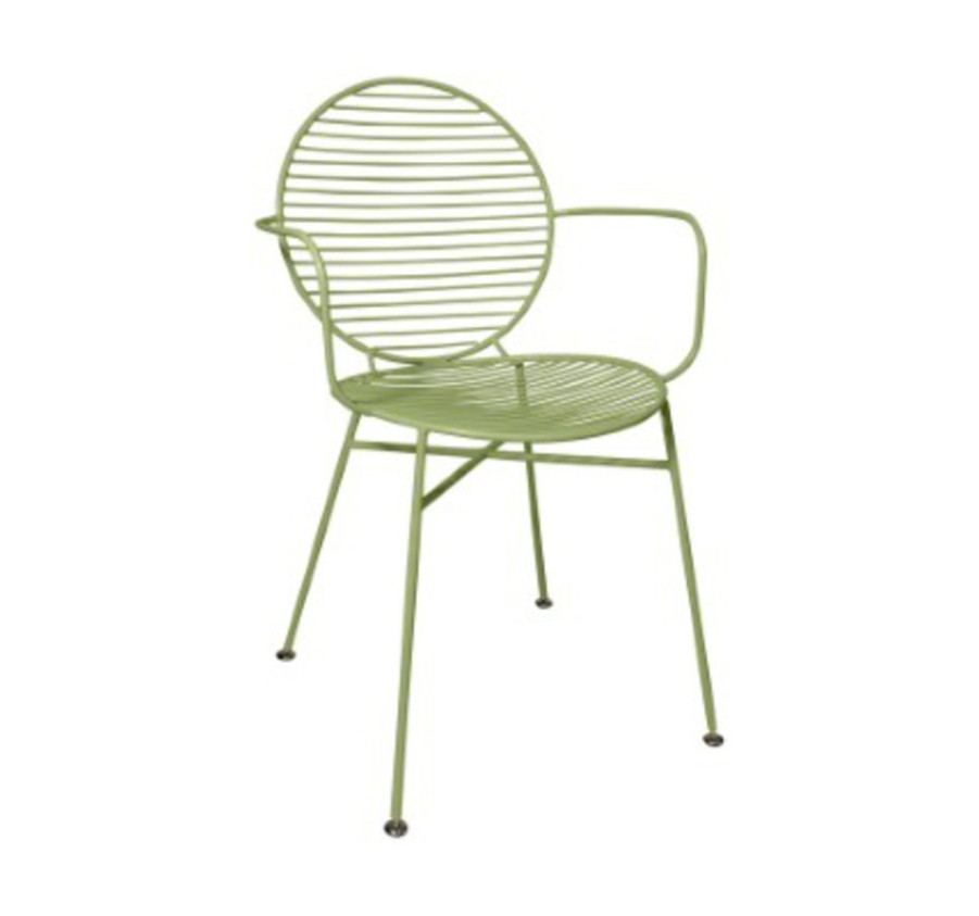 FAUTEUIL METAL VERT CACTUS