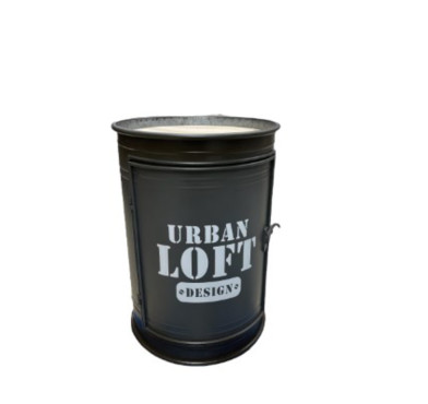 CHEVET METAL ET BOIS LOFT GRIS︱Lory