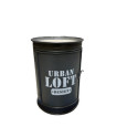 CHEVET METAL ET BOIS LOFT GRIS