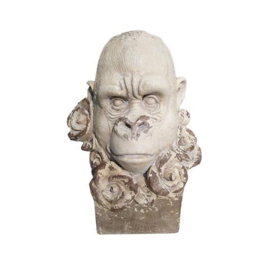 STATUE TETE SINGE 30X26X46CM︱Lory