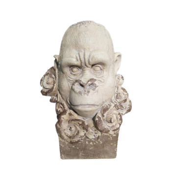 STATUE TETE SINGE 30X26X46CM︱Lory