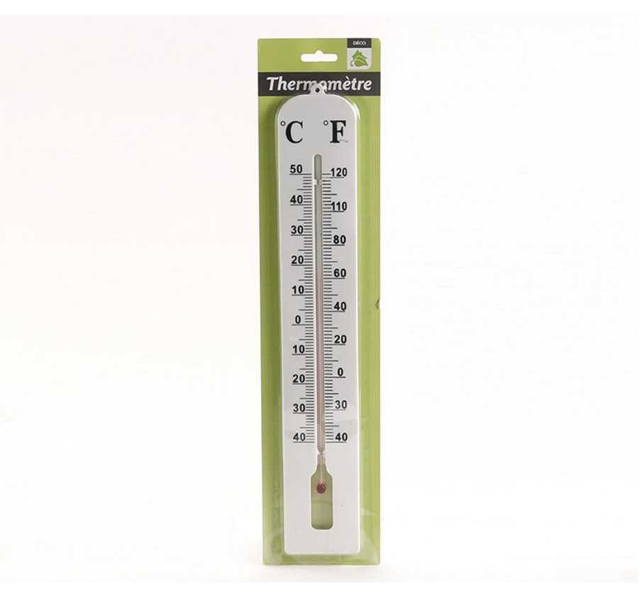 THERMOMETRE MURAL BLANC 40CM
