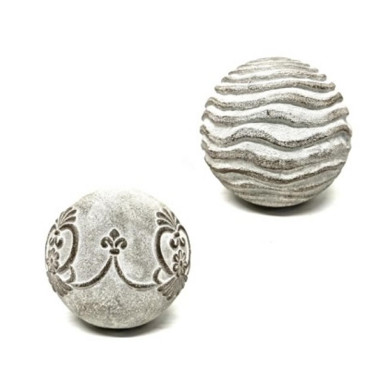 BOULE EN MAGNESIE GRIS CIMENT︱Lory