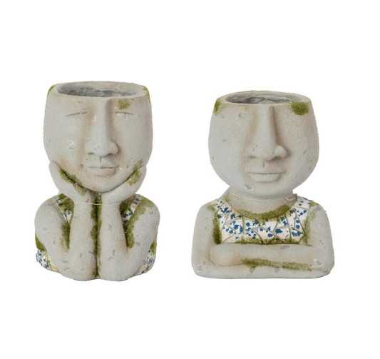CACHE POT VISAGE FEMME A POSER︱Lory