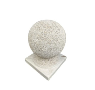 BOULE CREME 20X25X25CM CIMENT︱Lory