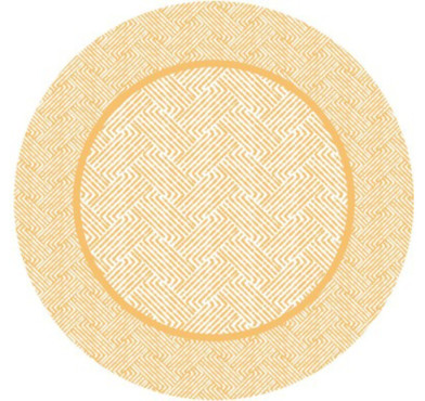 ASSIETTE EN CARTON WEAVE JAUNE︱Lory