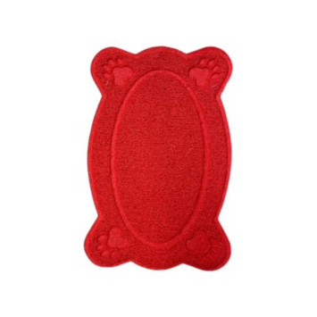 TAPIS OVAL PVC 40X26CM ROUGE︱Lory