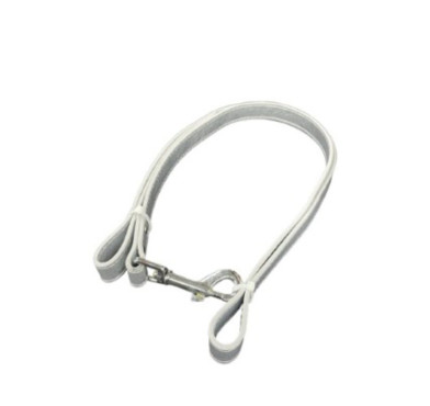 LAISSE EN SIMILI CUIR ARGENT︱Lory