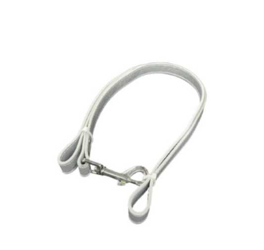 LAISSE EN SIMILI CUIR ARGENT︱Lory