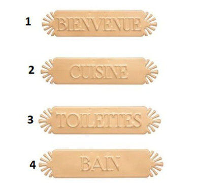 PLAQUE DE PORTE METAL DORE︱Lory