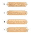 PLAQUE DE PORTE METAL DORE