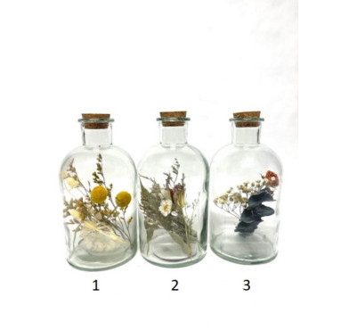 BOUTEILLE EN VERRE FLEURS︱Lory