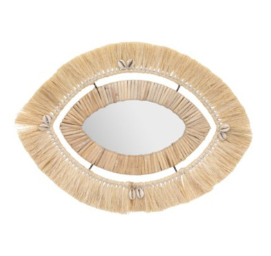 MIROIR TROPIQUES EN RAFIA︱Lory