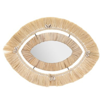 MIROIR TROPIQUES EN RAFIA︱Lory