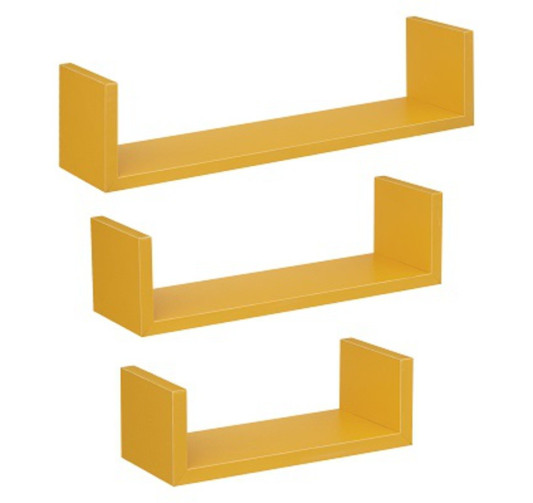 ETAGERE FIXY BORD JAUNE X3︱Lory