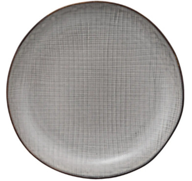 ASSIETTE PLATE GRISE EN︱Lory
