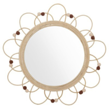 MIROIR EN ROTIN CAMPAGNE︱Lory