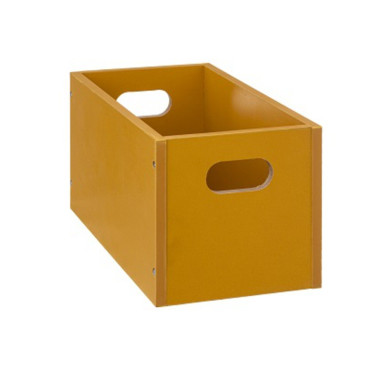 BOITE DE RANGEMENT BOIS JAUNE︱Lory