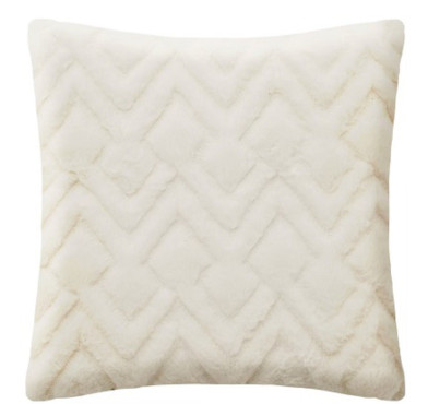 COUSSIN FOURRURE BLANC 45X45CM︱Lory