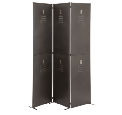 PARAVENT EN METAL GRIS FONCE︱Lory