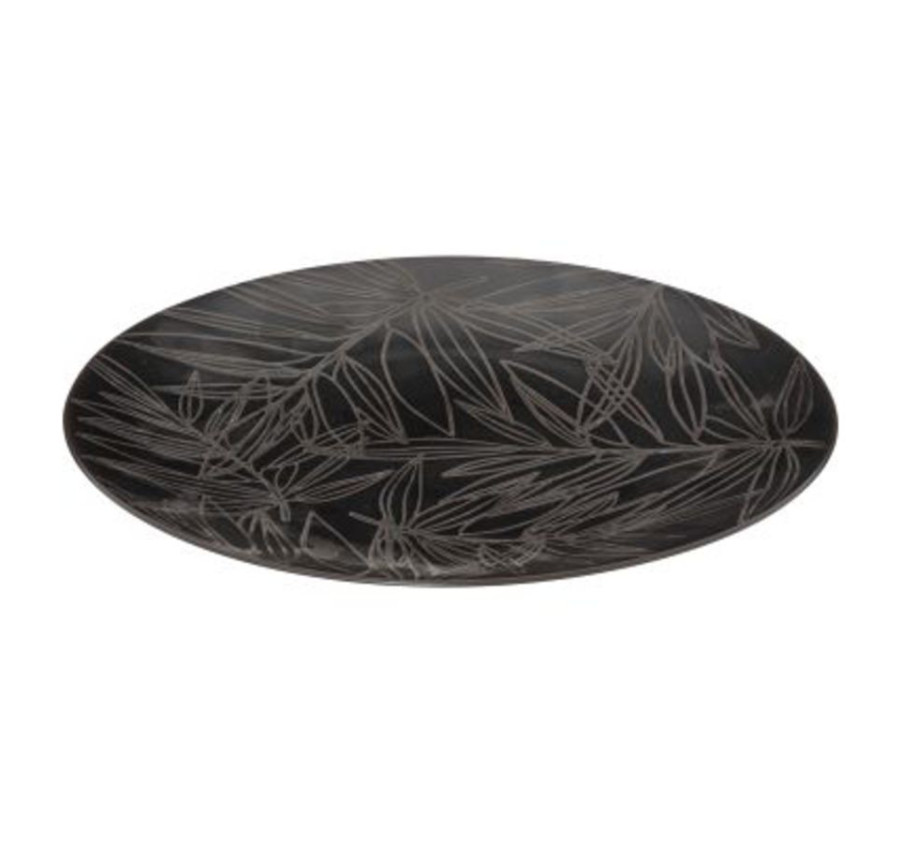 ASSIETTE PLATE FEUILLES NOIRES ASSIETTE PLATE FEUILLES NOIRES