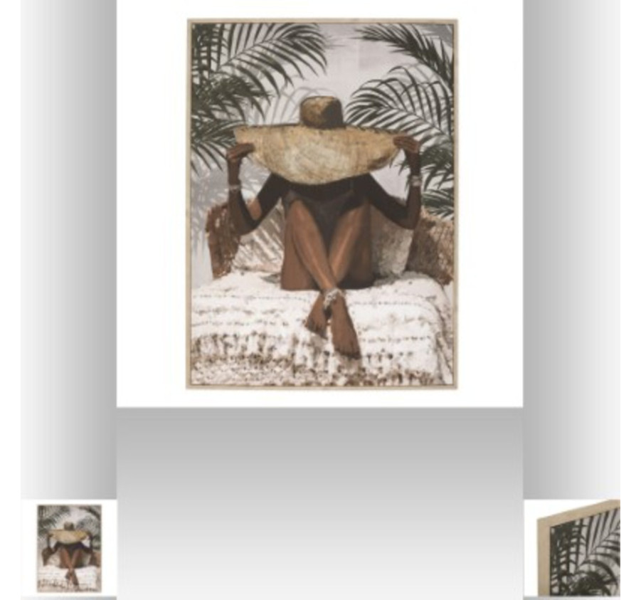 TOILE ENCADREE ELIANE 58X78CM