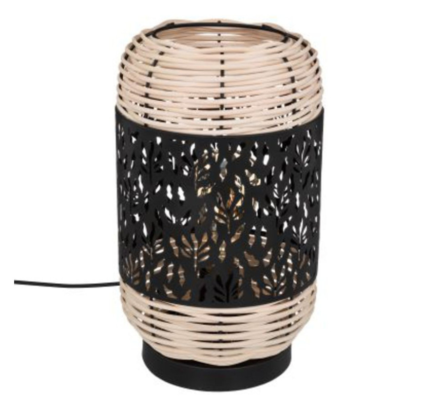 LAMPE DECORATIVE METAL/ROTIN