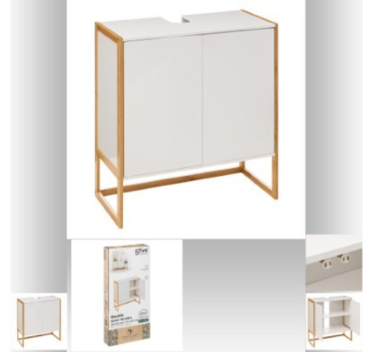 MEUBLE LAVABO BLANC NATUREO︱Lory