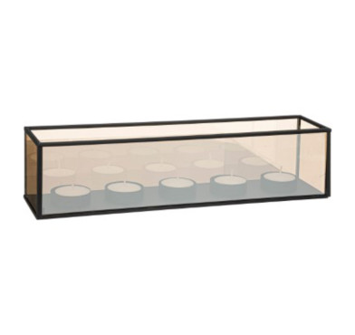 PHOTOPHORE EN VERRE 34X8X8CM︱Lory
