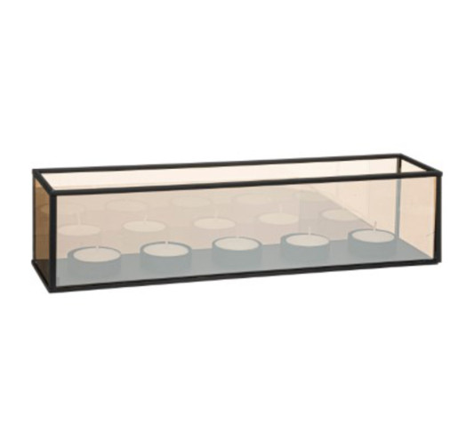 PHOTOPHORE EN VERRE 34X8X8CM︱Lory