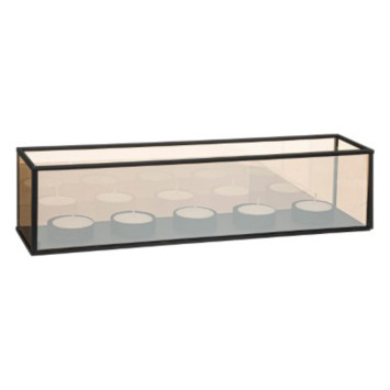 PHOTOPHORE EN VERRE 34X8X8CM︱Lory