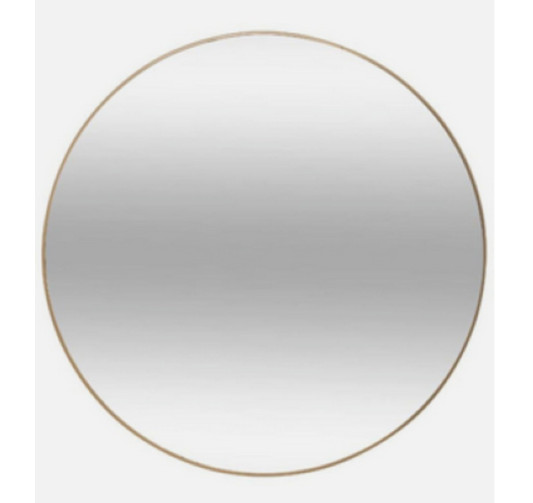 MIROIR ROND EN METAL DORE︱Lory