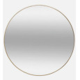 MIROIR ROND EN METAL DORE