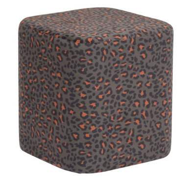 POUF BOUDOIR EN VELOURS KAKI︱Lory