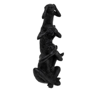 STATUE EN RESINE 3 SINGES︱Lory