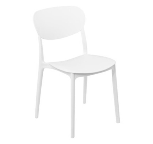 CHAISE BLANCHE EMPILABLE EN︱Lory