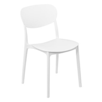 CHAISE BLANCHE EMPILABLE EN︱Lory