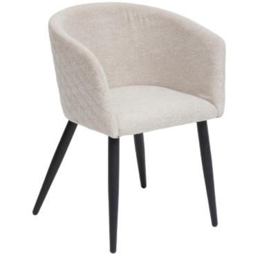FAUTEUIL EN TISSU BEIGE︱Lory