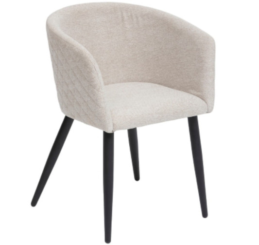 FAUTEUIL EN TISSU BEIGE︱Lory
