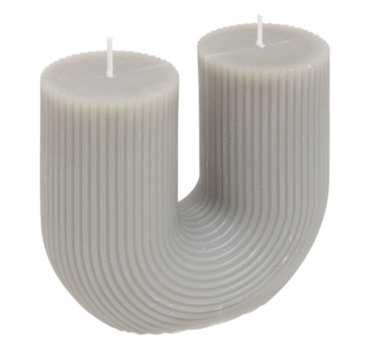 BOUGIE EN U DEMI GRIS 400G︱Lory
