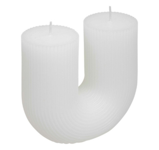 BOUGIE EN U DEMI BLANC 400G︱Lory