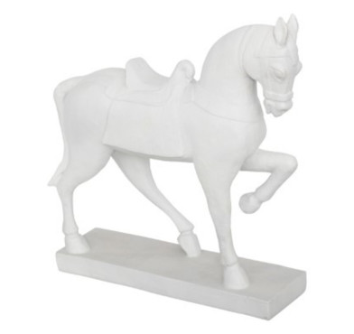 CHEVAL BLANC EN RESINE︱Lory
