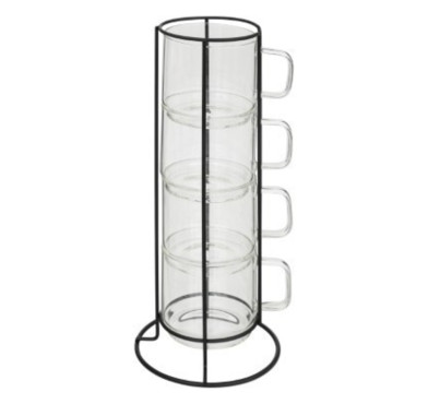 SET DE 4 MUGS MIA SUR RACK︱Lory