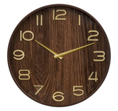 HORLOGE EN BOIS MARRON D55CM︱Lory