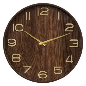 HORLOGE EN BOIS MARRON D55CM︱Lory