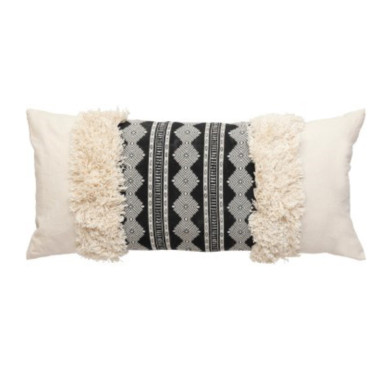 COUSSIN JACQUARD NOIR ET BEIGE︱Lory