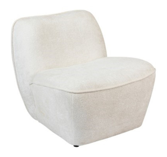 FAUTEUIL CHENILLE BLANC︱Lory